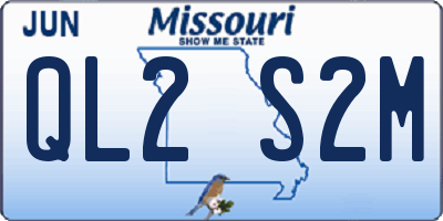 MO license plate QL2S2M
