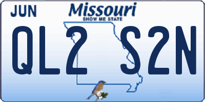 MO license plate QL2S2N