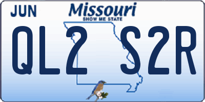 MO license plate QL2S2R