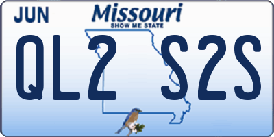 MO license plate QL2S2S