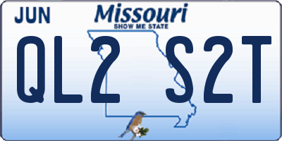 MO license plate QL2S2T