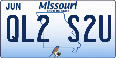 MO license plate QL2S2U