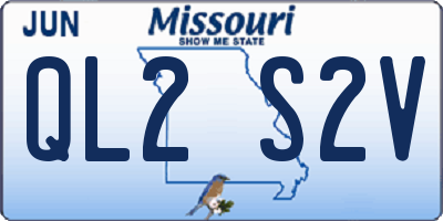 MO license plate QL2S2V