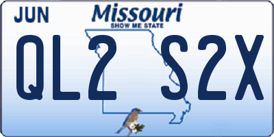 MO license plate QL2S2X