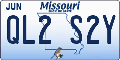 MO license plate QL2S2Y