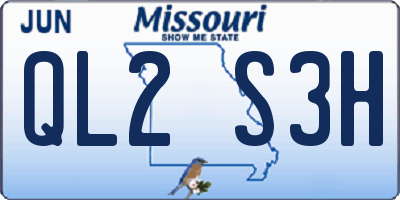 MO license plate QL2S3H