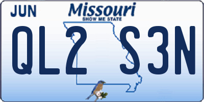 MO license plate QL2S3N