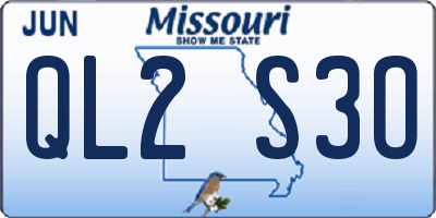 MO license plate QL2S3O