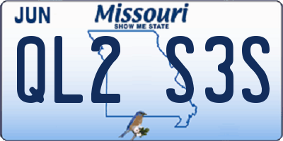 MO license plate QL2S3S