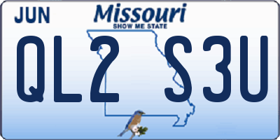 MO license plate QL2S3U