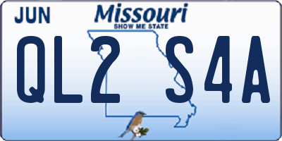 MO license plate QL2S4A