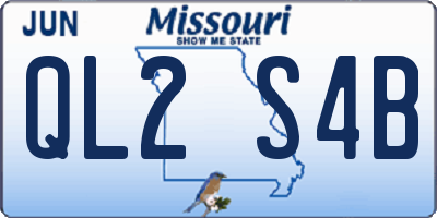 MO license plate QL2S4B