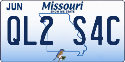MO license plate QL2S4C