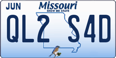 MO license plate QL2S4D