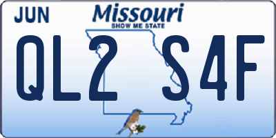 MO license plate QL2S4F