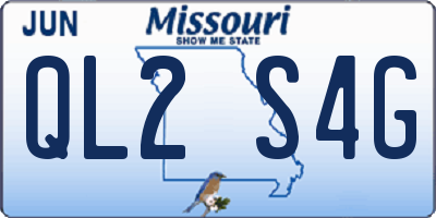 MO license plate QL2S4G