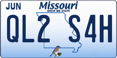 MO license plate QL2S4H