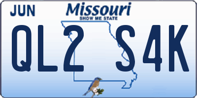 MO license plate QL2S4K