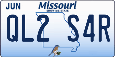 MO license plate QL2S4R