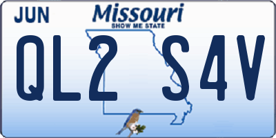 MO license plate QL2S4V