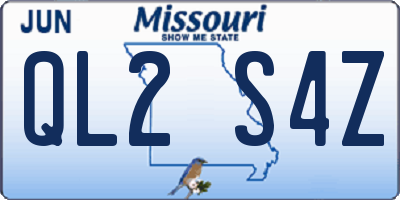 MO license plate QL2S4Z