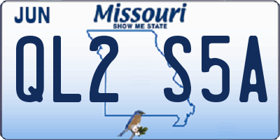 MO license plate QL2S5A