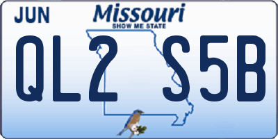 MO license plate QL2S5B