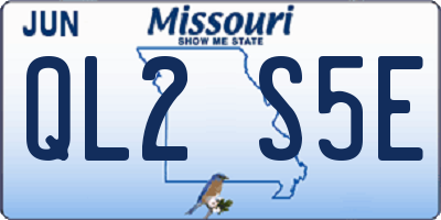 MO license plate QL2S5E