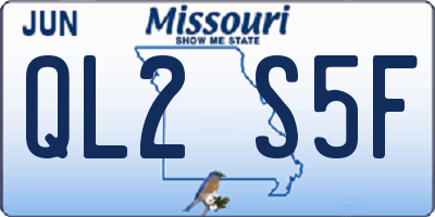 MO license plate QL2S5F