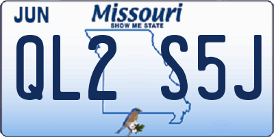 MO license plate QL2S5J