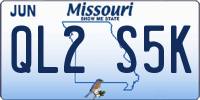 MO license plate QL2S5K