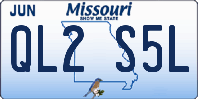 MO license plate QL2S5L