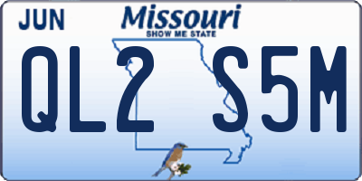 MO license plate QL2S5M