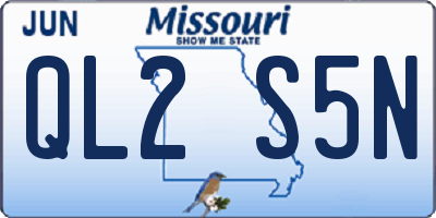 MO license plate QL2S5N