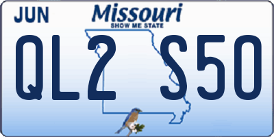 MO license plate QL2S5O