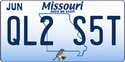 MO license plate QL2S5T