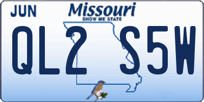 MO license plate QL2S5W