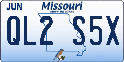 MO license plate QL2S5X