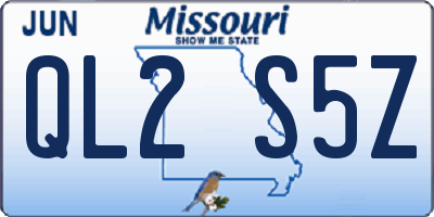 MO license plate QL2S5Z