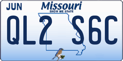 MO license plate QL2S6C
