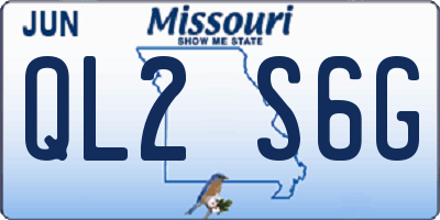 MO license plate QL2S6G