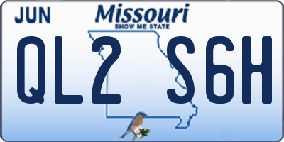 MO license plate QL2S6H
