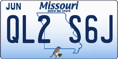 MO license plate QL2S6J