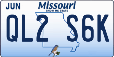 MO license plate QL2S6K