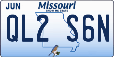 MO license plate QL2S6N