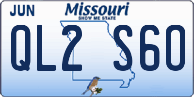 MO license plate QL2S6O