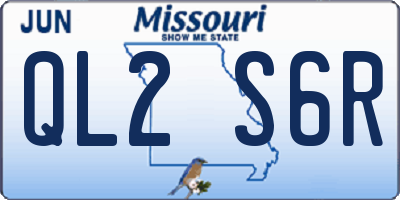 MO license plate QL2S6R