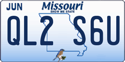 MO license plate QL2S6U