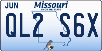 MO license plate QL2S6X
