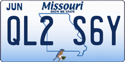 MO license plate QL2S6Y